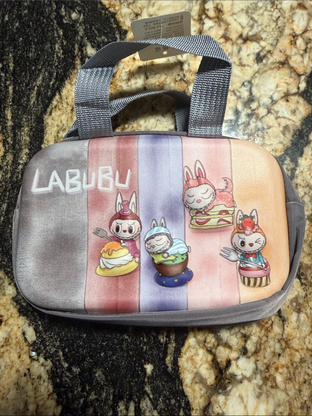 LABUBU Cute Bunny Dessert Mini Bag - Pastel Stripes